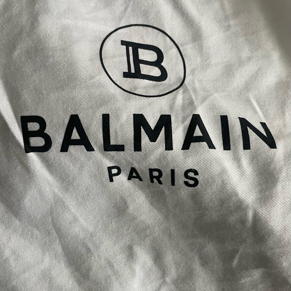 Balmain Paris White Logo Fabric